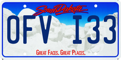 SD license plate 0FVI33