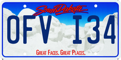 SD license plate 0FVI34