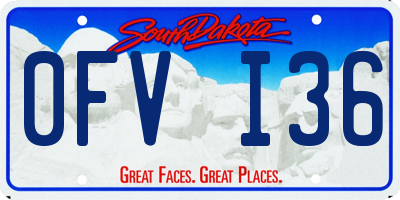 SD license plate 0FVI36