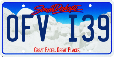 SD license plate 0FVI39