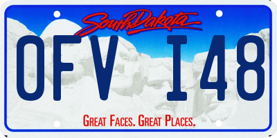 SD license plate 0FVI48