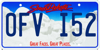 SD license plate 0FVI52