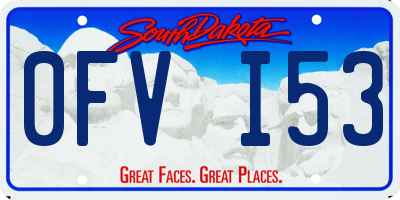 SD license plate 0FVI53