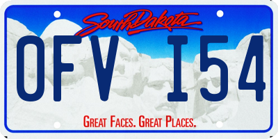 SD license plate 0FVI54