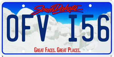 SD license plate 0FVI56