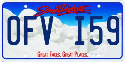 SD license plate 0FVI59