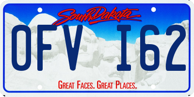 SD license plate 0FVI62
