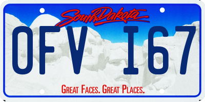 SD license plate 0FVI67