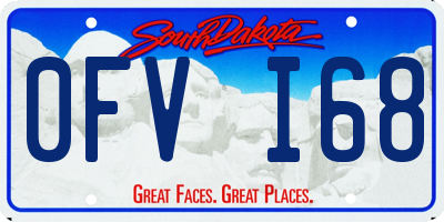 SD license plate 0FVI68