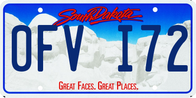 SD license plate 0FVI72