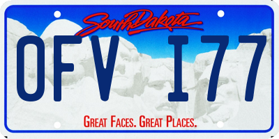 SD license plate 0FVI77