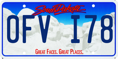 SD license plate 0FVI78