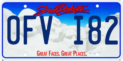 SD license plate 0FVI82