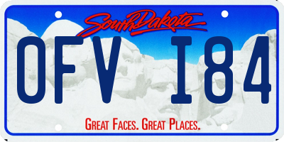 SD license plate 0FVI84