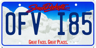 SD license plate 0FVI85
