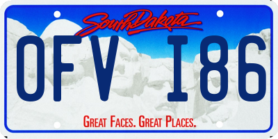 SD license plate 0FVI86