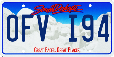 SD license plate 0FVI94