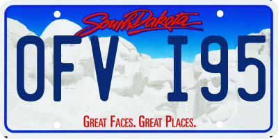 SD license plate 0FVI95