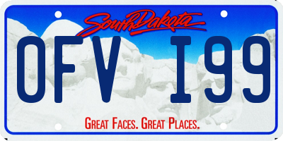 SD license plate 0FVI99