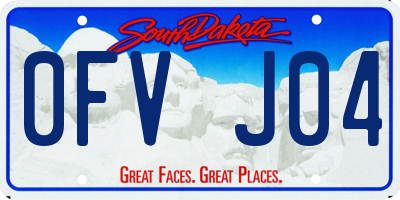 SD license plate 0FVJ04