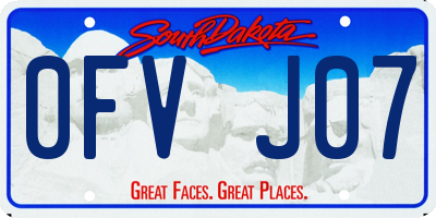 SD license plate 0FVJ07