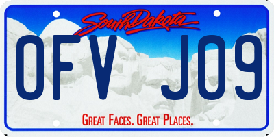 SD license plate 0FVJ09