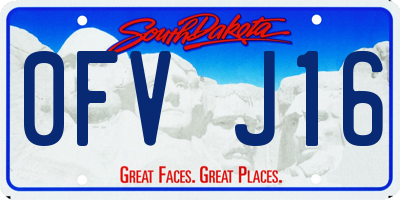 SD license plate 0FVJ16