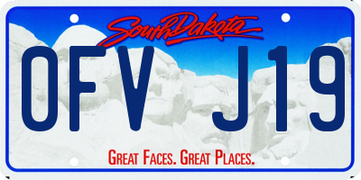 SD license plate 0FVJ19