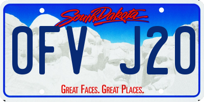 SD license plate 0FVJ20