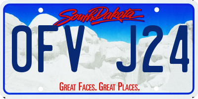 SD license plate 0FVJ24