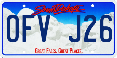 SD license plate 0FVJ26