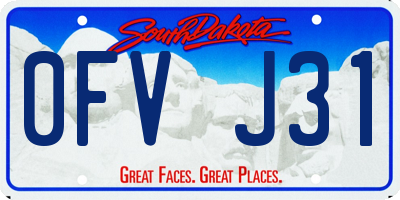 SD license plate 0FVJ31
