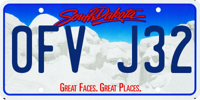 SD license plate 0FVJ32