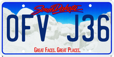 SD license plate 0FVJ36