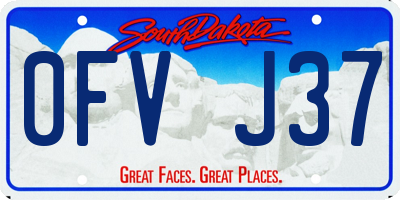 SD license plate 0FVJ37