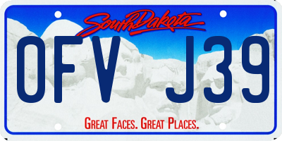 SD license plate 0FVJ39