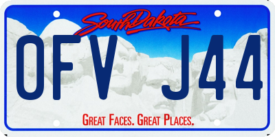 SD license plate 0FVJ44