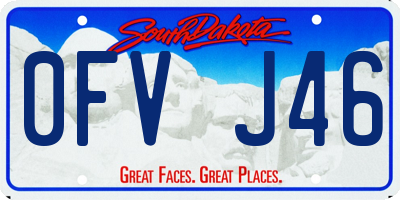 SD license plate 0FVJ46