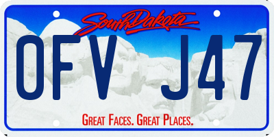 SD license plate 0FVJ47
