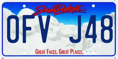SD license plate 0FVJ48
