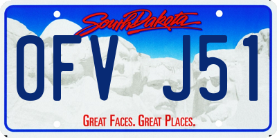 SD license plate 0FVJ51
