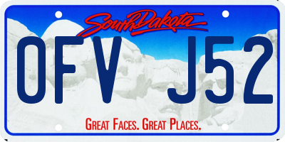 SD license plate 0FVJ52