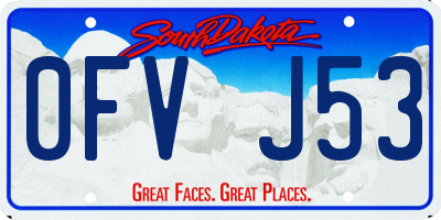 SD license plate 0FVJ53