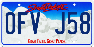 SD license plate 0FVJ58