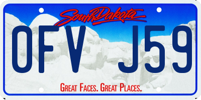 SD license plate 0FVJ59