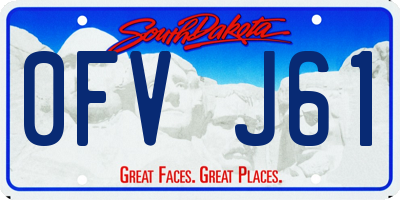 SD license plate 0FVJ61