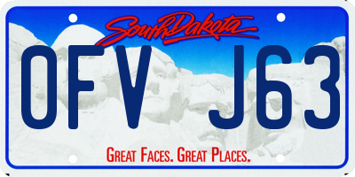 SD license plate 0FVJ63