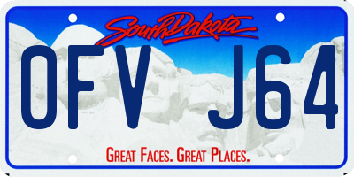 SD license plate 0FVJ64