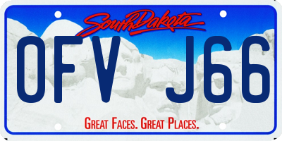 SD license plate 0FVJ66