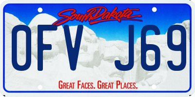 SD license plate 0FVJ69